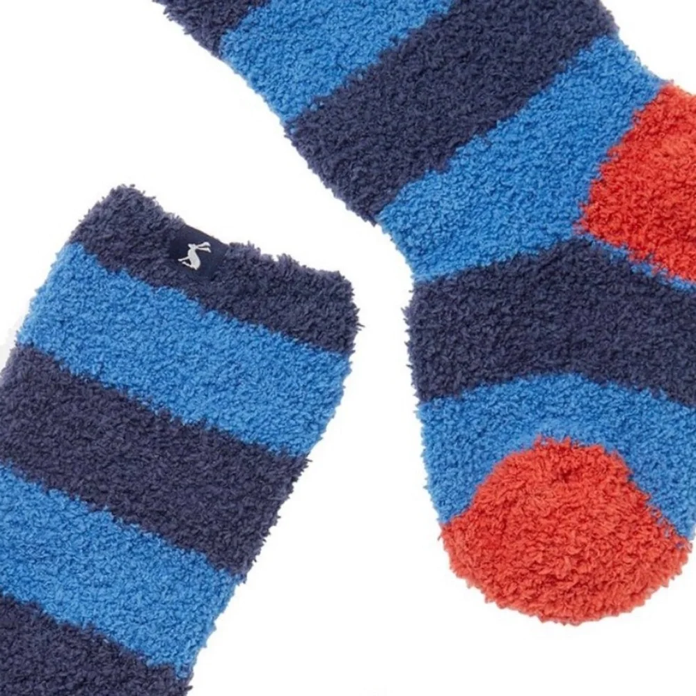 JOULES FLUFFY CHILDRENS SOCK: STRIPES SIZE 11-13